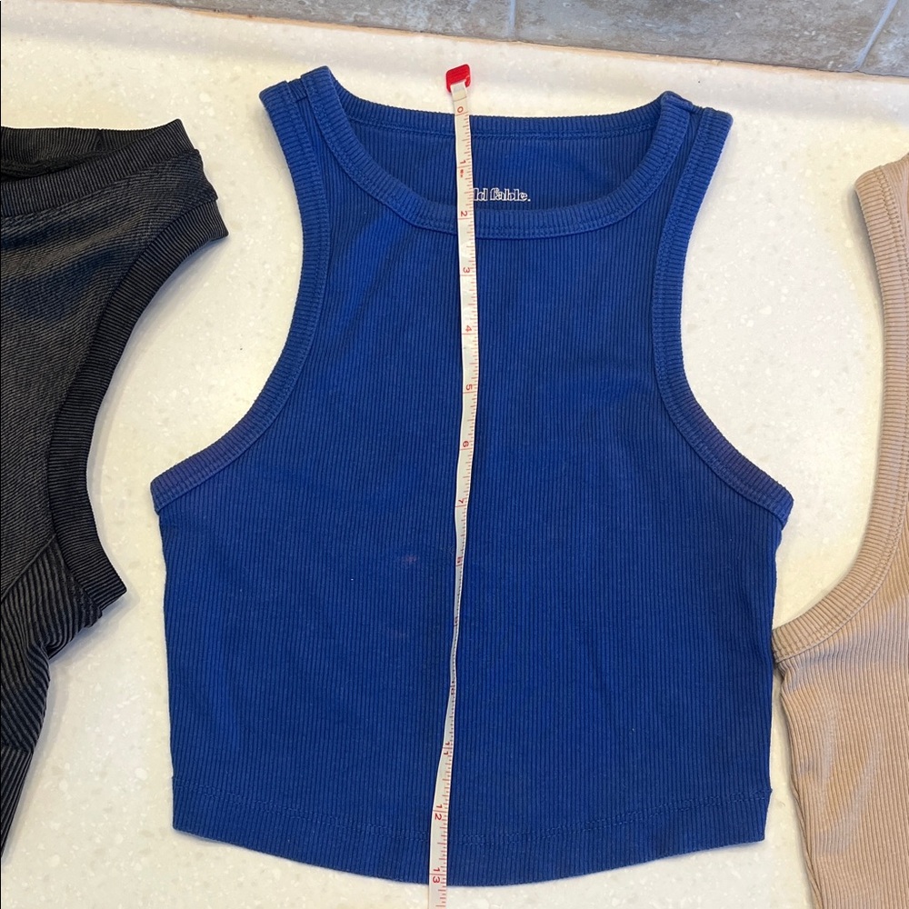 aerie Ribbed Tank Top Set - Black, Blue, Beige, Lime - Picture 5 of 13